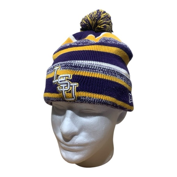New Era LSU Striped Logo Beanie - Picture 1 of 3